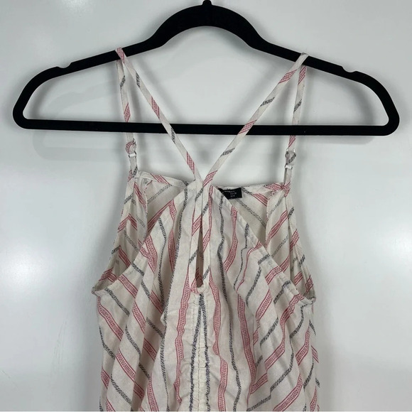 Nasty Gal Striped Halter Ruffle High Low Midi Dress Size 4 - Picture 4 of 8